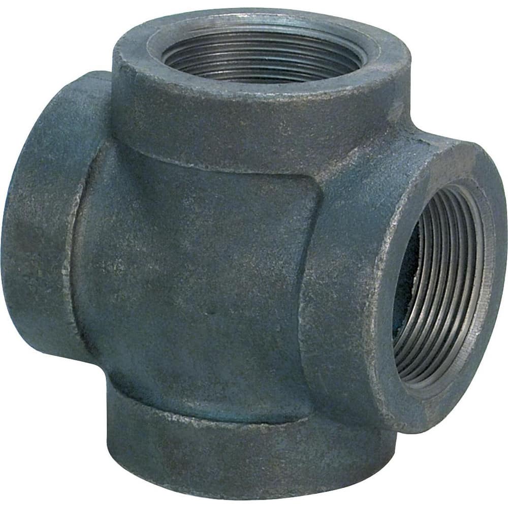 Black Pipe Fittings; Fitting Type: Cross; Fitting Size: 1/2″; Material: Malleable Iron; Finish: Black; Fitting Shape: Cross; Thread Standard: NPT; Connection Type: Threaded; Lead Free: No; Standards: ™ASME ™B1.2.1; ASME ™B16.3