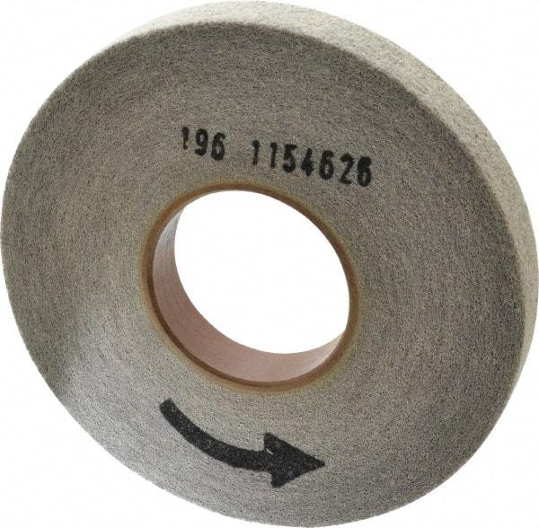 Norton - 8" Diam, 1" Face Width, 3" Center Hole, Medium Grade, Aluminum Oxide Deburring Wheel - Convolute, Hard Density 7 Grade, 3,650 RPM - Benchmark Tooling