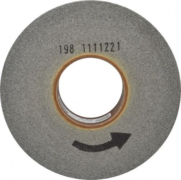 Norton - 8" Diam, 2" Face Width, 3" Center Hole, Fine Grade, Silicon Carbide Deburring Wheel - Convolute, Hard Density 8 Grade, 3,650 RPM - Benchmark Tooling