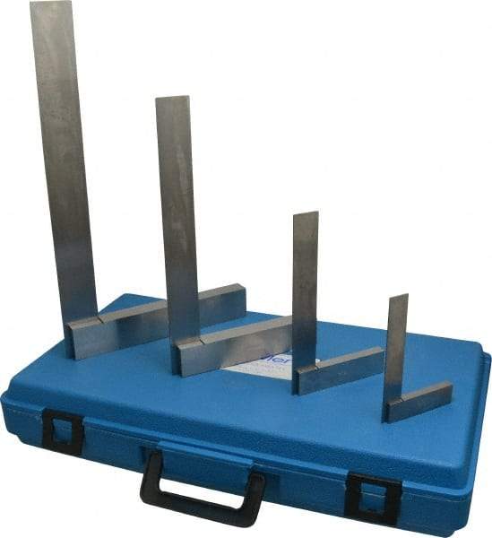 Fowler - 4 Piece, 3, 4, 6, 8 Inch Base Length, 4, 6, 9, 12 Inch Blade Length, Square Set - Steel - Benchmark Tooling
