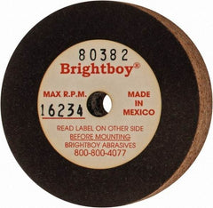 Cratex - 2" Diam x 1/4" Hole x 1/2" Thick, 46 Grit Surface Grinding Wheel - Coarse Grade - Benchmark Tooling