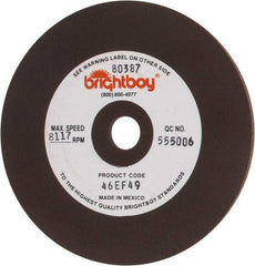 Cratex - 4" Diam x 1/2" Hole x 1/8" Thick, 46 Grit Surface Grinding Wheel - Coarse Grade - Benchmark Tooling