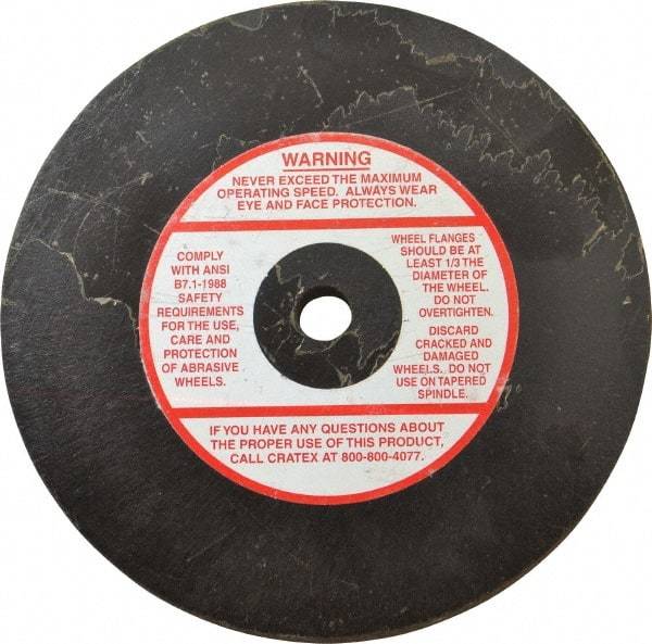 Cratex - 6" Diam x 1/2" Hole x 1/2" Thick, 46 Grit Surface Grinding Wheel - Coarse Grade - Benchmark Tooling
