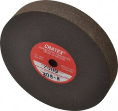 Cratex - 3" Diam x 1/4" Hole x 1/2" Thick, Surface Grinding Wheel - Silicon Carbide, Medium Grade, 7,000 Max RPM, Rubber Bond, No Recess - Benchmark Tooling