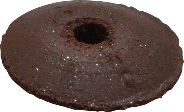 Cratex - 3/8" Diam x 1/16" Hole x 3/32" Thick, Surface Grinding Wheel - Silicon Carbide, Fine Grade, Rubber Bond, No Recess - Benchmark Tooling