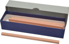 Value Collection - 180 Grit Aluminum Oxide Square Polishing Stone - Very Fine Grade, 1/4" Wide x 6" Long x 1/4" Thick - Benchmark Tooling