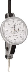INTERAPID - 1.6 mm Range, 0.01 mm Dial Graduation, Horizontal Dial Test Indicator - 1-1/2 Inch White Dial, 0-40-0 Dial Reading - Benchmark Tooling