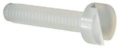 Made in USA - M2x0.40 Metric Coarse, 10mm Length Under Head Slotted Drive Machine Screw - Cheese Head, Grade 6/6 Nylon, Uncoated, Without Washer - Benchmark Tooling