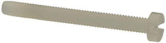 Made in USA - M2.5x0.45 Metric Coarse, 25mm Length Under Head Slotted Drive Machine Screw - Cheese Head, Grade 6/6 Nylon, Uncoated, Without Washer - Benchmark Tooling