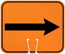 NMC - Right Arrow (Graphic), Plastic Fire and Exit Sign - 12-3/4" Wide x 10-1/2" High - Benchmark Tooling