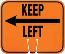NMC - Keep Left, Plastic Fire and Exit Sign - 12-3/4" Wide x 10-1/2" High - Benchmark Tooling