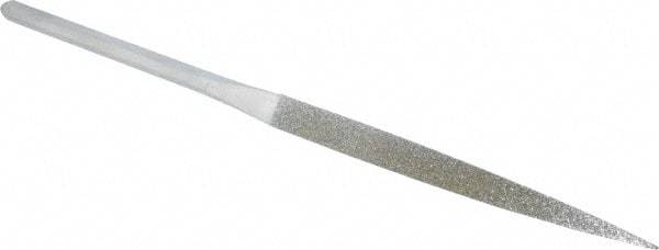 Strauss - 8-1/2" OAL Coarse Three Square Needle Diamond File - 3/8" Wide x 3/8" Thick, 4-3/8 LOC, 181 Grit - Benchmark Tooling