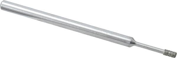 Strauss - 1/8" Head Thickness Diamond (Abrasive) Grinding Pin - 1/8" Shank Diam x 2" Shank Length, Medium Grade, 80 Grit - Benchmark Tooling