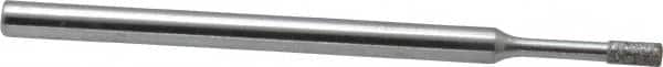 Strauss - 0.157" Head Thickness Diamond (Abrasive) Grinding Pin - 1/8" Shank Diam x 2" Shank Length, Fine Grade, 120 Grit - Benchmark Tooling