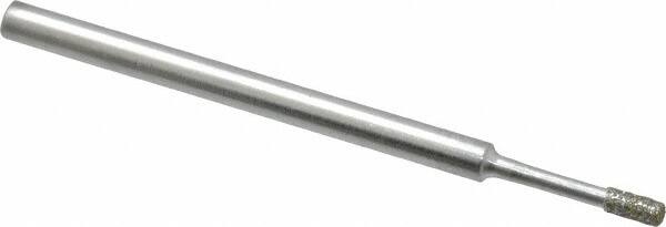Strauss - 0.157" Head Thickness Diamond (Abrasive) Grinding Pin - 1/8" Shank Diam x 2" Shank Length, Medium Grade, 80 Grit - Benchmark Tooling