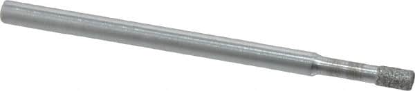 Strauss - 0.11" Head Diam x 0.157" Head Thickness Diamond (Abrasive) Grinding Pin - 1/8" Shank Diam x 2" Shank Length, Medium Grade, 80 Grit - Benchmark Tooling
