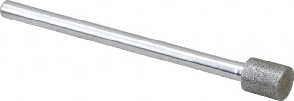 Strauss - 1/4" Head Diam x 0.276" Head Thickness Diamond (Abrasive) Grinding Pin - 1/8" Shank Diam x 2" Shank Length, (170 Mesh Grit) - Benchmark Tooling