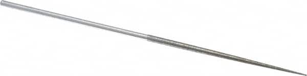 Strauss - 5-1/2" OAL Fine Round Needle Diamond File - 1/8" Wide x 1/8" Thick, 2-3/4 LOC, 91 Grit - Benchmark Tooling