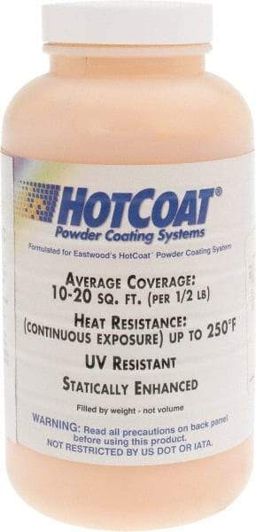 Made in USA - 8 oz Orange Yellow Paint Powder Coating - Polyurethane, 10 Sq Ft Coverage - Benchmark Tooling