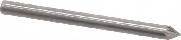 SGS Pro - 1/8" Cut Diam, 1/8" Shank Diam, Cone Head Single Cut Burr - Carbide, Point End, 3/32" LOC, 1-1/2" OAL - Benchmark Tooling