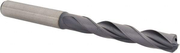 Kennametal - 9/32" 140° Solid Carbide Jobber Drill - TiAlN Finish, Right Hand Cut, Spiral Flute, Straight Shank, 3.5827" OAL, Standard Point - Benchmark Tooling
