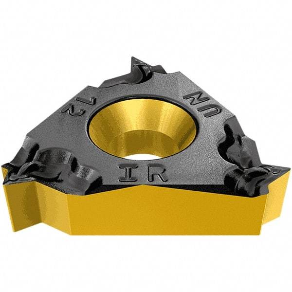 Iscar - 27EL External Left Hand 4 API Laydown Threading Insert - Grade IC250, TiCN/TiN Coated Carbide, 15.88mm Inscribed Circle - Benchmark Tooling