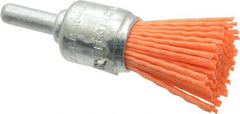 Dico - 3/4" Brush Diam, End Brush - Medium Grade, 1/4" Diam Shank - Benchmark Tooling