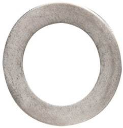 Made in USA - 0.03" Thick, 7/8" Inside x 1-3/8" OD, Round Shim - 3/4" Screw, Uncoated 302/304 Stainless Steel - Benchmark Tooling