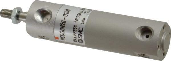 SMC PNEUMATICS - 3/4" Bore Double Acting Air Cylinder - 1/8 Port, 1/4-28 Rod Thread, 140 Max psi, 40 to 140°F - Benchmark Tooling