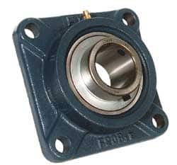 Value Collection - 1-3/4" ID, 5-13/32" OAW x 5-13/32" OAL x 5-13/32" OAH 4-Bolt High Temperature Flange Bearing - 4,510 Lb Static Cap, 7,200 Lb Dyn Cap, 4-1/8" Btw Mnt Hole Ctrs, 55/64" Base-to-Ctr Ht, Cast Iron - Benchmark Tooling