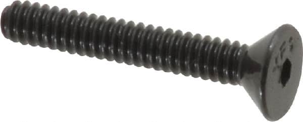 Value Collection - #4-40 UNC Hex Socket Drive, 82° Flat Screw - Alloy Steel, Black Oxide Finish, Fully Threaded, 3/4" OAL - Benchmark Tooling