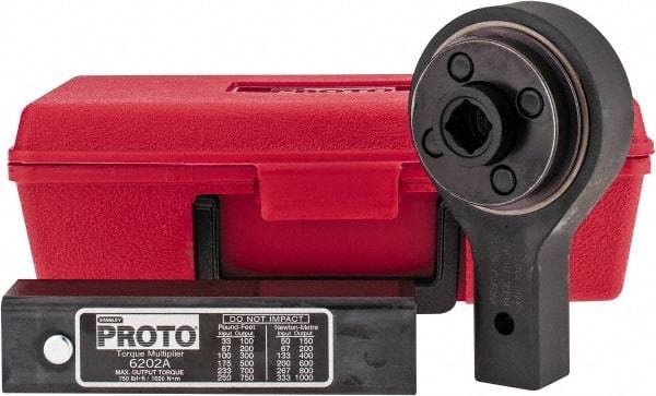 Proto - 3/4" Output Drive, 750 Ft/Lb Max Output, Single Stage Torque Wrench Multiplier - 3.3:1 Gear Ratio, 3.33:1 Effective Multiplier Ratio, 3.1" Head Thickness - Benchmark Tooling