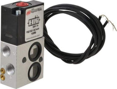 ARO/Ingersoll-Rand - 1/8", 4-Way Stacking Solenoid Valve with Speed Control - 120 VAC, 0.2 CV Rate, 2.4" High - Benchmark Tooling