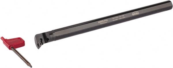 Hertel - 0.73" Min Bore Diam, 8" OAL, 1/2" Shank Diam, A-SDUP Indexable Boring Bar - DP.. 21.51 Insert, Screw Holding Method - Benchmark Tooling