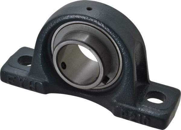 Value Collection - 1-15/16" ID, 4-7/16" OAW x 8-1/8" OAL x 4-7/16" OAH High Temperature Ball Bearing Pillow Block - 5,120 Lb Static Cap, 7,700 Lb Dyn Cap, 6-1/4" Btw Mnt Hole Ctrs, 2-1/4" Base-to-Ctr Ht, Cast Iron - Benchmark Tooling