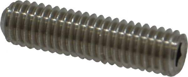 Value Collection - #10-32 UNF, 3/4" OAL, Cup Point Set Screw - Grade 18-8 Stainless Steel, 3/32" Key - Benchmark Tooling