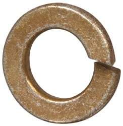 Value Collection - 3/8", 0.377" ID, 0.094" Thick Split Lock Washer - Grade 8 Steel, Zinc Yellow Dichromate Finish, 0.377" Min ID, 0.385" Max ID, 0.68" Max OD - Benchmark Tooling