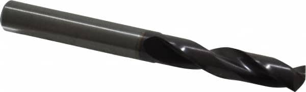 Guhring - 0.315" 140° Spiral Flute Solid Carbide Screw Machine Drill Bit - FIREX Finish, Right Hand Cut, 41mm Flute Length, 79mm OAL, SU Point, Straight Shank - Benchmark Tooling