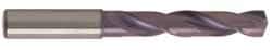 Guhring - 11.9mm 140° Solid Carbide Jobber Drill - FIREX Finish, Right Hand Cut, Spiral Flute, Straight Shank, 118mm OAL, SU Point - Benchmark Tooling