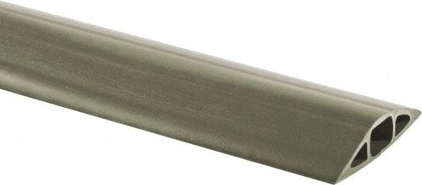 Hubbell Wiring Device-Kellems - 1 Channel, 5 Ft Long, 1/2" Max Compatible Cable Diam, Gray PVC On Floor Cable Cover - 3" Overall Width x 3/4" Overall Height, 3/4" Channel Width x 1/2" Channel Height - Benchmark Tooling