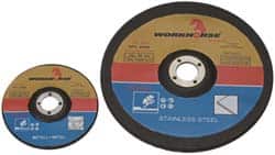 Value Collection - 9" Diam x 1/8" Thick x 5/8-11 Threaded Arbor, Type 27 Depressed Center Wheel - 6,600 Max RPM - Benchmark Tooling