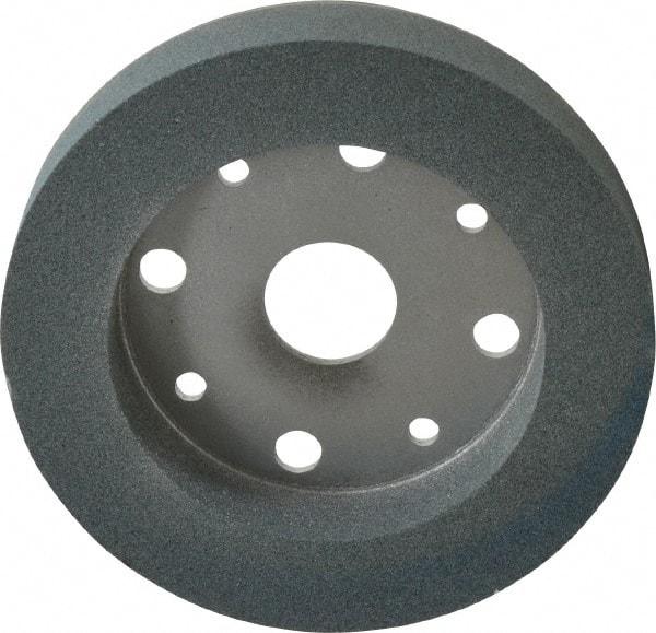 Norton - 6" Diam, 4" Hole Size, 1" Overall Thickness, 100 Grit, Type 2 Tool & Cutter Grinding Wheel - Fine Grade, Silicon Carbide, I Hardness, Vitrified Bond, 3,600 RPM - Benchmark Tooling