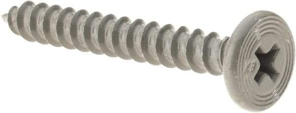 Buildex - #10 Pancake Head Phillips Sheet Metal Screw - Steel, 1" Length Under Head - Benchmark Tooling