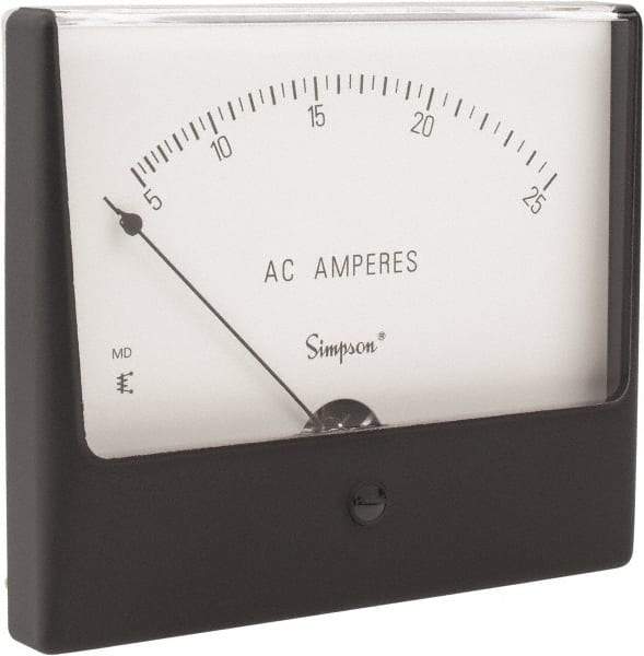 Simpson Electric - Analog, AC Ammeter, Panel Meter - 60 Hz, 0.002 Ohms at 60 Hz - Benchmark Tooling