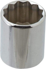 Blackhawk by Proto - 1/2" Drive, Standard Hand Socket - 12 Points, 1-1/2" OAL, Chrome Finish - Benchmark Tooling