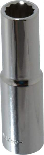 Blackhawk by Proto - 1/2" Drive, Deep Hand Socket - 12 Points, 3-3/32" OAL, Chrome Finish - Benchmark Tooling