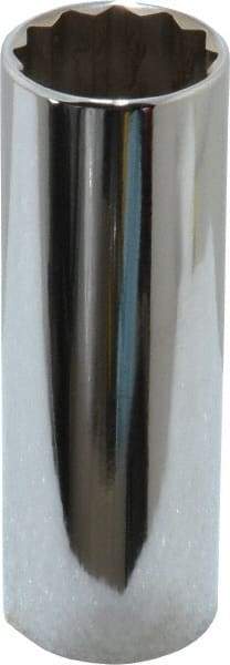 Blackhawk by Proto - 1/2" Drive, Deep Hand Socket - 12 Points, 3-3/32" OAL, Chrome Finish - Benchmark Tooling