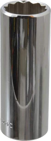 Blackhawk by Proto - 1/2" Drive, Deep Hand Socket - 12 Points, 3-3/32" OAL, Chrome Finish - Benchmark Tooling