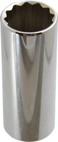 Blackhawk by Proto - 1/2" Drive, Deep Hand Socket - 12 Points, 3-3/32" OAL, Chrome Finish - Benchmark Tooling