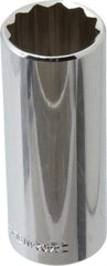 Blackhawk by Proto - 1/2" Drive, Deep Hand Socket - 12 Points, 3-3/32" OAL, Chrome Finish - Benchmark Tooling
